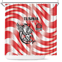 Tunisia Basketball Shower Curtain Go Eagles of Carthage - Wonder Print Shop