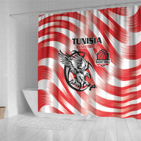 Tunisia Basketball Shower Curtain Go Eagles of Carthage - Wonder Print Shop