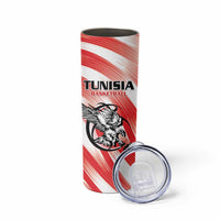 Custom Tunisia Basketball Skinny Tumbler Go Eagles of Carthage - Wonder Print Shop