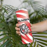 Custom Tunisia Basketball Skinny Tumbler Go Eagles of Carthage - Wonder Print Shop