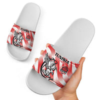 Tunisia Basketball Slide Sandals Go Eagles of Carthage - Wonder Print Shop