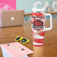 Custom Tunisia Basketball Tumbler With Handle Go Eagles of Carthage - Wonder Print Shop