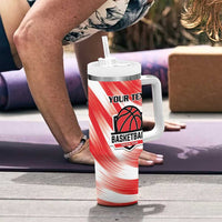 Custom Tunisia Basketball Tumbler With Handle Go Eagles of Carthage - Wonder Print Shop