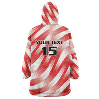 Custom Tunisia Basketball Wearable Blanket Hoodie Go Eagles of Carthage - Wonder Print Shop