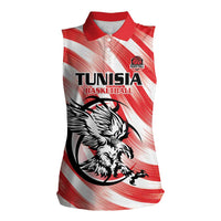 Custom Tunisia Basketball Women Sleeveless Polo Shirt Go Eagles of Carthage - Wonder Print Shop