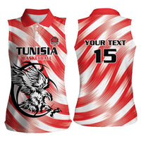 Custom Tunisia Basketball Women Sleeveless Polo Shirt Go Eagles of Carthage - Wonder Print Shop