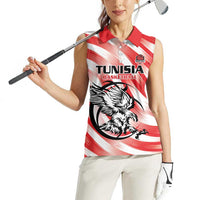 Custom Tunisia Basketball Women Sleeveless Polo Shirt Go Eagles of Carthage - Wonder Print Shop