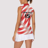 Custom Tunisia Basketball Women Sleeveless Polo Shirt Go Eagles of Carthage - Wonder Print Shop