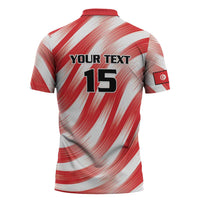 Custom Tunisia Basketball Zipper Polo Shirt Go Eagles of Carthage - Wonder Print Shop