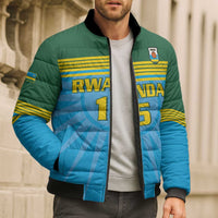 Custom Rwanda Basketball Bomber Puffer Jacket Go Champions - Wonder Print Shop