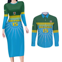 Custom Rwanda Basketball Couples Matching Long Sleeve Bodycon Dress and Long Sleeve Button Shirt Go Champions - Wonder Print Shop