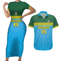 Custom Rwanda Basketball Couples Matching Short Sleeve Bodycon Dress and Hawaiian Shirt Go Champions - Wonder Print Shop