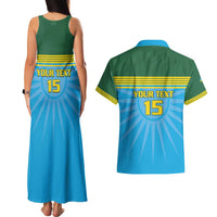 Custom Rwanda Basketball Couples Matching Tank Maxi Dress and Hawaiian Shirt Go Champions - Wonder Print Shop