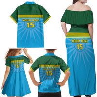 Custom Rwanda Basketball Family Matching Off Shoulder Maxi Dress and Hawaiian Shirt Go Champions - Wonder Print Shop