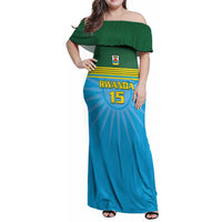Custom Rwanda Basketball Family Matching Off Shoulder Maxi Dress and Hawaiian Shirt Go Champions - Wonder Print Shop