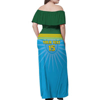 Custom Rwanda Basketball Family Matching Off Shoulder Maxi Dress and Hawaiian Shirt Go Champions - Wonder Print Shop