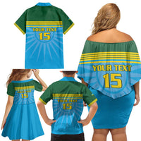 Custom Rwanda Basketball Family Matching Off Shoulder Short Dress and Hawaiian Shirt Go Champions - Wonder Print Shop