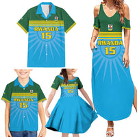 Custom Rwanda Basketball Family Matching Summer Maxi Dress and Hawaiian Shirt Go Champions - Wonder Print Shop