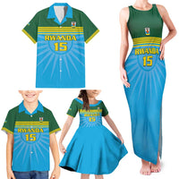 Custom Rwanda Basketball Family Matching Tank Maxi Dress and Hawaiian Shirt Go Champions - Wonder Print Shop