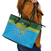 Custom Rwanda Basketball Leather Tote Bag Go Champions - Wonder Print Shop