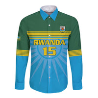 Custom Rwanda Basketball Long Sleeve Button Shirt Go Champions - Wonder Print Shop