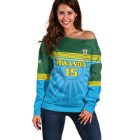 Custom Rwanda Basketball Off Shoulder Sweater Go Champions - Wonder Print Shop