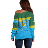 Custom Rwanda Basketball Off Shoulder Sweater Go Champions - Wonder Print Shop