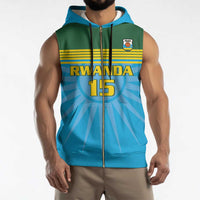 Custom Rwanda Basketball Sleeveless Zip Hoodie Go Champions - Wonder Print Shop