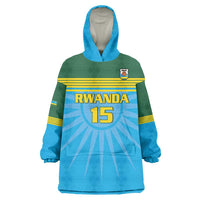 Custom Rwanda Basketball Wearable Blanket Hoodie Go Champions - Wonder Print Shop