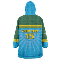 Custom Rwanda Basketball Wearable Blanket Hoodie Go Champions - Wonder Print Shop