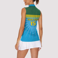 Custom Rwanda Basketball Women Sleeveless Polo Shirt Go Champions - Wonder Print Shop