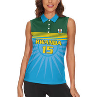 Custom Rwanda Basketball Women Sleeveless Polo Shirt Go Champions - Wonder Print Shop