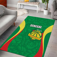 Custom Senegal Basketball Area Rug Go Champions Lions - Wonder Print Shop