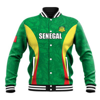 Custom Senegal Basketball Baseball Jacket Go Champions Lions - Wonder Print Shop