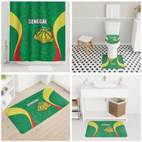 Custom Senegal Basketball Bathroom Set Go Champions Lions - Wonder Print Shop