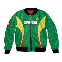 Custom Senegal Basketball Bomber Jacket Go Champions Lions - Wonder Print Shop