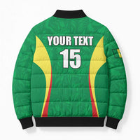 Custom Senegal Basketball Bomber Puffer Jacket Go Champions Lions - Wonder Print Shop