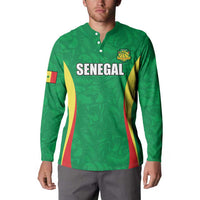 Custom Senegal Basketball Button Sweatshirt Go Champions Lions - Wonder Print Shop