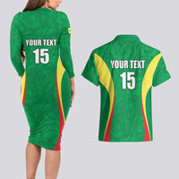 Custom Senegal Basketball Couples Matching Long Sleeve Bodycon Dress and Hawaiian Shirt Go Champions Lions - Wonder Print Shop