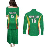 Custom Senegal Basketball Couples Matching Puletasi and Long Sleeve Button Shirt Go Champions Lions - Wonder Print Shop