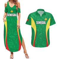Custom Senegal Basketball Couples Matching Summer Maxi Dress and Hawaiian Shirt Go Champions Lions - Wonder Print Shop