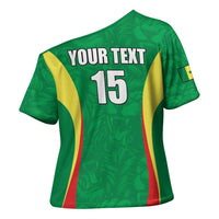 Custom Senegal Basketball Cross Shoulder Shirt Go Champions Lions - Wonder Print Shop