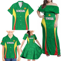 Custom Senegal Basketball Family Matching Off Shoulder Maxi Dress and Hawaiian Shirt Go Champions Lions - Wonder Print Shop