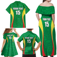 Custom Senegal Basketball Family Matching Off Shoulder Maxi Dress and Hawaiian Shirt Go Champions Lions - Wonder Print Shop