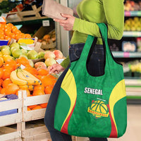 Custom Senegal Basketball Grocery Bag Go Champions Lions - Wonder Print Shop