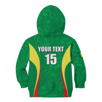 Custom Senegal Basketball Kid Hoodie Go Champions Lions - Wonder Print Shop