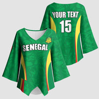 Custom Senegal Basketball Kimono Sleeve Blouse Go Champions Lions - Wonder Print Shop