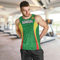 Custom Senegal Basketball Men Tank Top Go Champions Lions - Wonder Print Shop