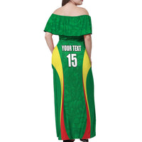 Custom Senegal Basketball Off Shoulder Maxi Dress Go Champions Lions - Wonder Print Shop