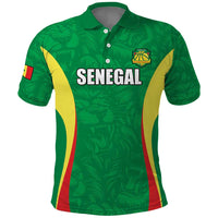 Custom Senegal Basketball Polo Shirt Go Champions Lions - Wonder Print Shop